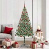 VidaXL Brad de Crăciun artificial cu 300 LED Verde 180 cm PVC și Oțel 3396714