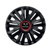 Set 4 capace roti Negre Cu Inel Rosu Royal R15 Compatibil Cu SsangYoung, Autohelix MSA