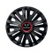 Set 4 capace roti Negre Cu Inel Rosu Royal R15 Compatibil Cu SsangYoung