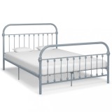 Cumpara ieftin Cadru de pat, gri, 160 x 200 cm, metal