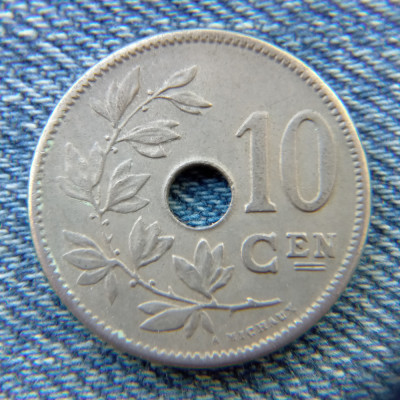 2r - 10 Centimes 1906 Belgia / varianta olandeza foto
