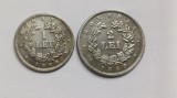 Romania -1 Leu 1869+2 Le 1869-Proba-Replicaii dupa 1 leu si 2 lei 1869-probe