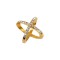 Inel cu strasuri pentru esarfa Crisalida,1.5 cm, Golden