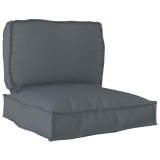 Cumpara ieftin Set de perne joase pentru paleți , 2 piese, din fabrică Oxford &icirc;n culoare antracit.