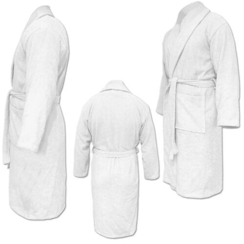 Halat de baie unisex Homelevel, XL, Alb, Bumbac organic, 54845.02.4