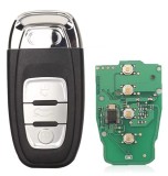 Cheie auto completa si programabila Techstar, compatibila cu Audi A4, A5, A6, A7, A8, Q5, S4, S5, RS4, RS5 &ndash; 433MHz, chip 754C/754G, lama retractabila