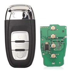 Cheie auto completa si programabila Techstar, compatibila cu Audi A4, A5, A6, A7, A8, Q5, S4, S5, RS4, RS5 &ndash; 433MHz, chip 754C/754G, lama retractabila