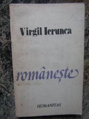 Virgil Ierunca - Romaneste (1991) foto