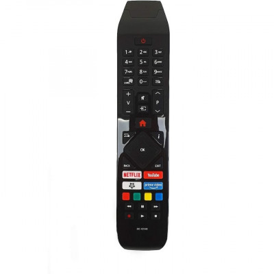 Telecomanda , Compatibila Hitachi smart, RC43140 / RC 43141, Netflix, Youtube, Prime Video, neagra foto