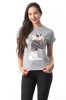 K301-18 Tricou cu maneca scurta si imprimeu cu fata si caine, M