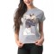K301-18 Tricou cu maneca scurta si imprimeu cu fata si caine