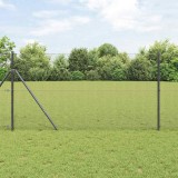 Set St&acirc;lpi Gard Set de 2 Gri Metal, PVC 25 x 1 m Durabil