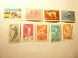 Lot 9 Timbre Brazilia nestampilate ,serie1val. sau deparaiate : Sport 1955-1988