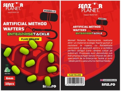 Wafters Senzor Method Enterprise Tackle Dumbells, Fluo Yellow, 6mm, 10buc/pac foto