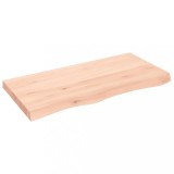 Cumpara ieftin Blat de baie, 100x50x(2-6) cm, lemn masiv netratat