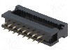Conector IDC, 16 pini, pas pini 2.54mm, AMPHENOL - T8061600001NEU