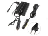 Alimentator laptop universal 100W 220V/12V+USB, Oem