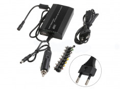 Alimentator laptop universal 100W 220V/12V+USB foto