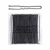 Agrafe de păr ondulate profesionale, cu bilă, negre, 6 cm, 50 buc.