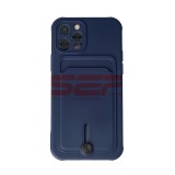 Husa iPhone 12 Pro, TPU, Card Holder, Navy