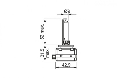 Bec D3s 42V 35W Xenon Bosch 499805 1 987 302 907 foto