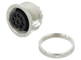 Conector M16 PIN 8 IP67 Soclu Mamă 60V 5A Lipire 18AWG Drept