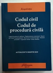 CODUL CIVIL . CODUL DE PROCEDURA CIVILA , ACTUALIZAT 21 MARTIE 2019, APARUT 2019
