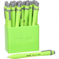 Pixuri Milan Sway Fine, Varf 0.7 mm, 19 Buc/Set, Scriere Verde, Corp Plastic Verde, Pixuri Milan Verzi, Pixuri Scolare, Instrumente de Scris, Pixuri R