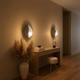 Aplica decorativa de perete CONCHA gri, 30x35 cm, 1xE27, polistiren