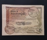 Actiune rara 1925 banca agronomilor , titlu 5 actiuni