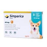 Simparica Caini M 40 mg (10 - 20 kg), 3 tablete