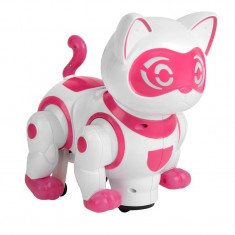 Jucarie pisica robot NewPet DanceCat, functie bump &amp; go, sunete si lumini, 3 ani+