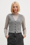 OUI vesta din amestec de lana culoarea gri, 89307
