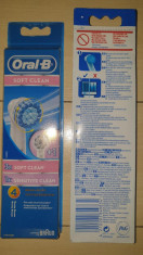 Set 4 bucati rezerve Oral B Senzitive Clean noi foto