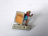 Insigna metal BOUGE TA VIE, Carte D&#039;electeur, Franta, 2cm