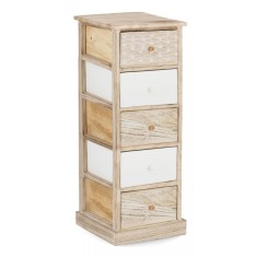 Comoda lemn 5 sertare Finnley 40x29x90 cm