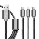 Cablu De Date 3 In 1 Iphone 5/6 + Micro Usb + Type C C191, Other