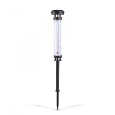 Termometru solar de gradina - LED alb rece - 6,3 x 44,5 cm foto