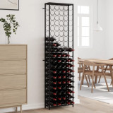Suport sticle vin, 95 de sticle negru 54x18x200 cm fier forjat GartenMobel Dekor, vidaXL