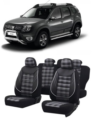 Set huse scaune compatibile Dacia Duster 2010-2017 Piele + Textil (Compatibile cu sistem AIRBAG) foto