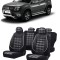 Set huse scaune compatibile Dacia Duster 2010-2017 Piele + Textil (Compatibile cu sistem AIRBAG)