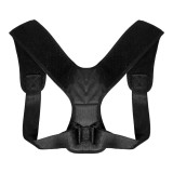 Corector pentru postura, ajustabil, textil, negru, 71x96cm