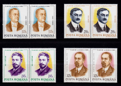 RO 1993 ,LP 1328 , &amp;quot;75 de ani de la Marea Unire &amp;quot; ,serie pereche H ,MNH foto