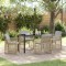 Gossi set de dining pentru gradina cu perne bej ratan poli