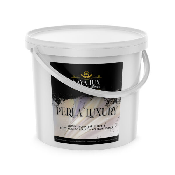 Vopsea decorativa Perla Luxury cu Fulgi Perlati, Alb Perlat, 10 L