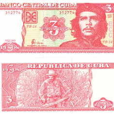 Cuba 3 Pesos 2005 Che Guevara UNC
