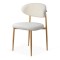 Scaun living si dining BUC283, tapitat stofa boucle, structura metalica, modern,100 kg