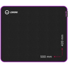 Lorgar Main 315, Gaming mouse pad, High-speed surface, Purple anti-slip rubber base, size: 500mm x 420mm x 3mm, weight 0.39kg &quot;LRG-GMP315&quot;
