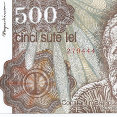 Romania 500 lei 1991 Ianuarie - C. Brancusi. (279444) P-98a - UNC !!!