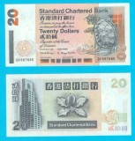 Hong Kong 20 Dollars 1998 &#039;Standard Chartered Bank&#039; UNC serie: DF887685